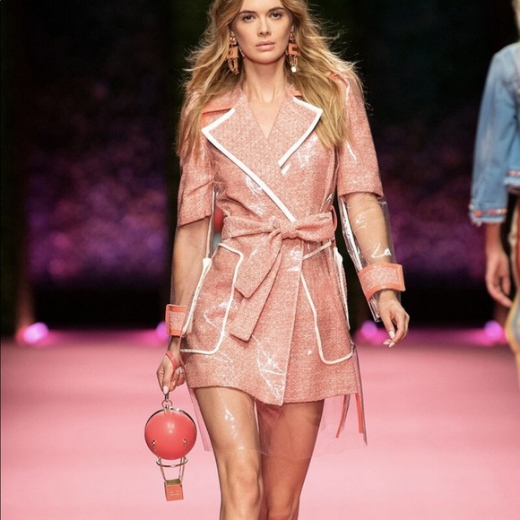 Elisabetta Franchi runway rain coat/ trench coat S - Picture 4 of 11